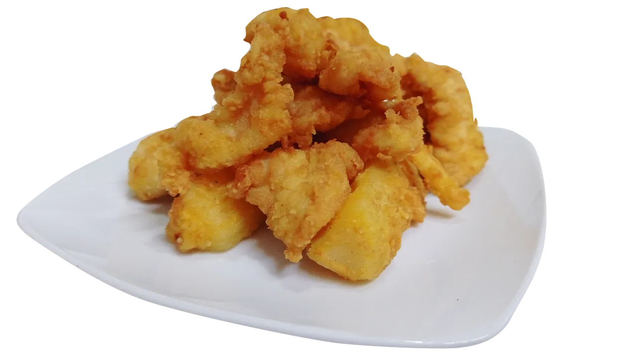 Chicharrones de pescado con paiche amazónico al estilo Market d'Lago
