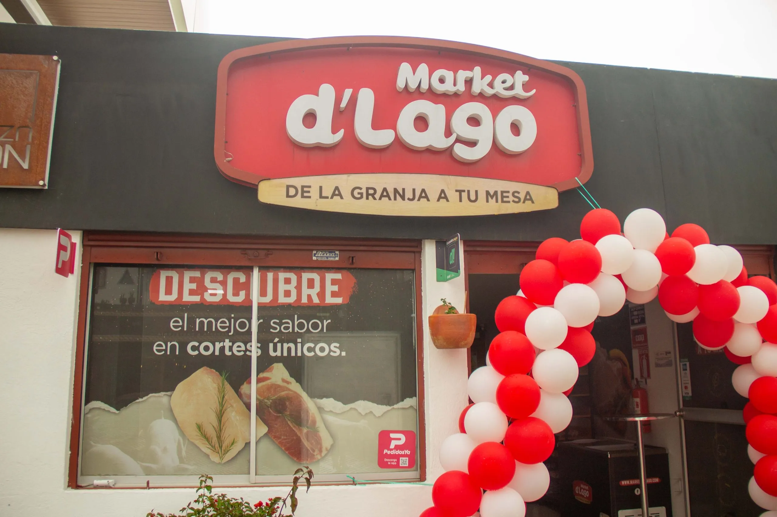 Fachada de la sucursal Market d'Lago, de la granja a tu mesa