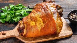 Pierna de cerdo navideña